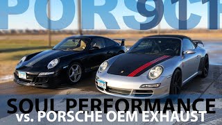 Porsche OEM Exhaust vs SOUL Performance Valved Exhaust  Porsche 911 997 [upl. by Eatnoed]