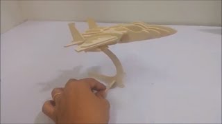 DIY Miniature F15 FIGHTER PLANE with clear instructions  Woodcraft Construction Kit [upl. by Arihay]