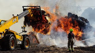 ONSCENE  Large Field Fire in Banbury Oxfordshire [upl. by Elwyn261]