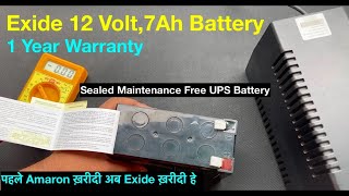 Exide 12V7AH Battery  Best Ups Battery  2nd Replacement [upl. by Artenek]