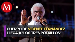 Arriba cuerpo de Vicente Fernández al rancho “Los 3 potrillos” [upl. by Esilrahc]