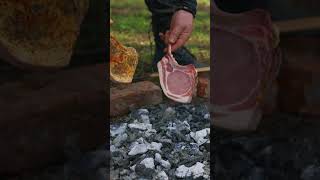 Cotlete de porc gatite pe jar outdoorcooking [upl. by Imoin]