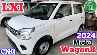 Maruti Suzuki Wagonr LXi CNG 2024 Model Review  Price  Mileage  Feature  wagonr new 2024 model [upl. by Nollahp]