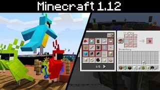 Minecraft 112  Parrots Advancements Recipe Book Crafting Changes [upl. by Laamak620]