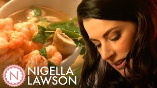 Nigella Lawsons Tom Yum Soup  Nigella Bites [upl. by Tullius972]