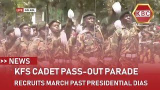 KFS Passout Parade I Recruits march past presidential dias [upl. by Anilehs]