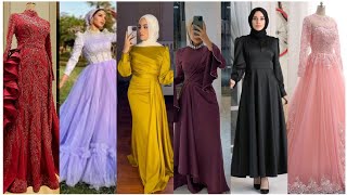 Hijab dresses for party wear  hijab prom dresses  hijab formal dresses  hijab gown dresses [upl. by Martella]