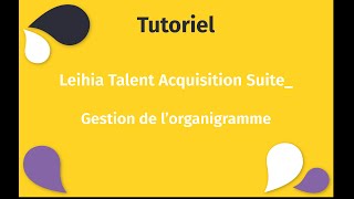 Leihia Talent Acquisition Suite Gestion de l’organigramme [upl. by Alper]