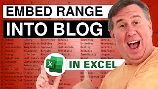 Excel  Embed Excel in a Blog Challenge  Episode 1378 [upl. by Oirtemed54]