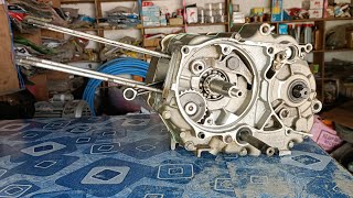 full engine fitting hero honda 100 cc bike hero full engine repair [upl. by Hurst]