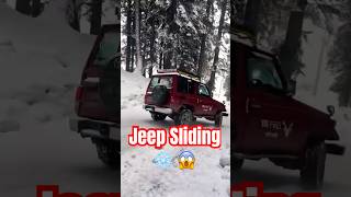 What Should You Do If The Car Starts Sliding On Snow ❄️  Jeep Sliding Down Snowy [upl. by Kellen]