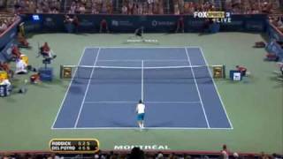 Montreal 2009 SF  Roddick vs Del Potro Third set [upl. by Rusticus]