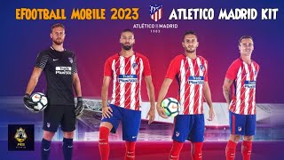 Atletico Madrid Kit in eFootball No Patch  eFootball Best Kits  eFootball Mobile 2023 [upl. by Gulgee811]