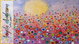 Floral Landscape Acrylic Painting Tutorial Yvonne Coomber Inspired  Free Lesson for All Ages [upl. by Tigram62]