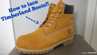 How To Lace Timberland Boots [upl. by Ahtnamys86]