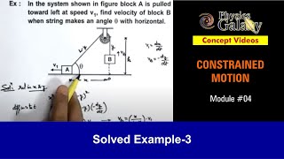 Class 11 Physics  Constrained Motion  4 Example3 on Constrained Motion  For JEE amp NEET [upl. by Nodnarg]