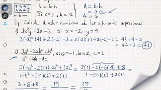 Valor numérico de expresiones algebraicas básico [upl. by Salangia65]