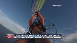 Paraglider fall caught on GoPro [upl. by Homere]