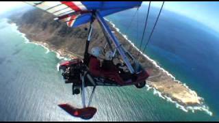 Powered Hang Glider in North shoreOahu HawaiiParadise air [upl. by Vanhomrigh]