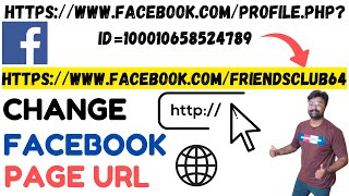 how to change facebook page url on Pc  Mobile  facebook page username  Url change kaise kare [upl. by Truc418]