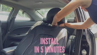 How to INSTALL Car Seat Cover in 5 Minutes  Coverado Car Seat Covers Review [upl. by Glendon641]