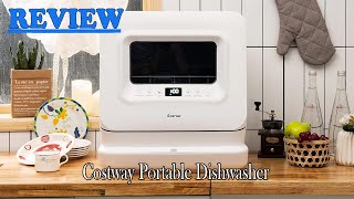 COSTWAY Portable Countertop Dishwasher Review  Watch before ordering [upl. by Esina345]