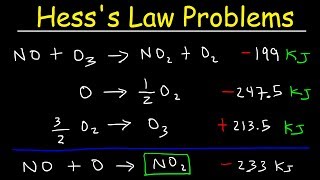 Hesss Law Problems amp Enthalpy Change  Chemistry [upl. by Frick]