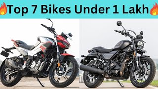 Top 7 Bikes Under 1 Lakh in India 2024 on road 🔥🔥 Best Bike Under 1 Lakhs in India [upl. by Kathleen]