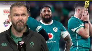 Ireland PostMatch Press Conference vs All Blacks  Andy Farrell amp Caelen Doris [upl. by Eidnam548]