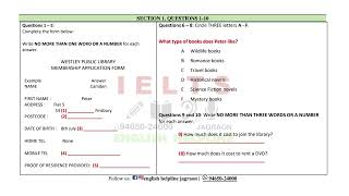 listening LT17NOV Westley public library membership application form name Camden ehjagraon ielts [upl. by Kimbell578]