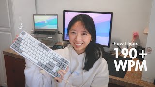 how i type REALLY fast 190 WPM [upl. by Nelle]