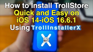 How to Install TrollStore 2 QUICK AND EASY On iOS 140iOS 1661 with TrollInstallerX [upl. by Asined]