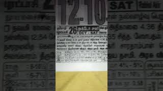 Tamil Daily Calendar12102024purattasi 26shorts [upl. by Anertal464]