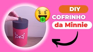 Como fazer um cofrinho da Minnie reciclando rolos de fita adesiva  Do lixo ao luxo  artesanato [upl. by Oirramed]