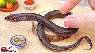 Unique Idea Cooking Miniature Yummy Eel Adobo  ASMR Cooking Mini Food [upl. by Danete]