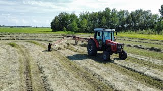 Raking Hay Viking Minnesota [upl. by Neirod]