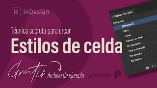 Técnica para aplicar estilos de celda en Indesign [upl. by Oir]