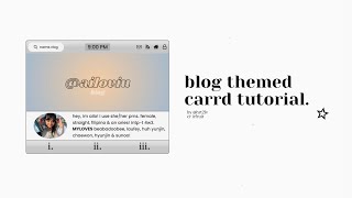 blog themed carrd tutorial ✦ cr irfruit [upl. by Eniksre]