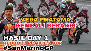 Hasil Veda Ega Pratama di Day 1 Redbull Rookies Cup SanMariniGP 2024 [upl. by Gabrila]