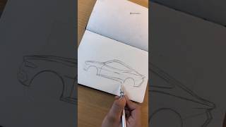 Drawing Car 🚗 using Charcoal Mustang ✨ shorts [upl. by Delahk]