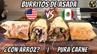 BURRITOS de Carne Asada  MÉXICO VS ESTADOS UNIDOS [upl. by Congdon]