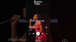 Ayra Starr  Beggie Beggie Lyrics lyricstrybe afrobeats [upl. by Osnohpla]