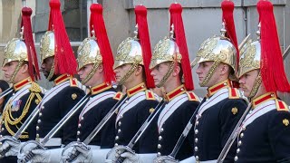 Part 2 The DISMOUNTING PARADE at Horse Guards [upl. by Drofhsa]