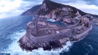 Portovenere vista da un drone  Portovenere Aerial Footage  Wonderful Italian Masterpiece Landscape [upl. by Levinson486]