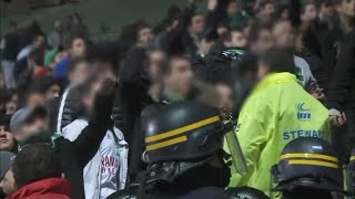 LyonSt Étienne les uItras sinvitent au match [upl. by Yelyab]