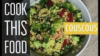 Easy Couscous Salad With Cucumber amp Tomato  CookThisFood [upl. by Ortensia]