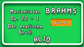 Alto  Brahms  Marienlieder 1  Der englische Gruß  op 22  1 [upl. by Alric439]