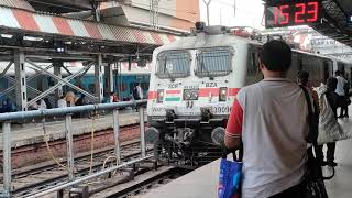 HRHigh Raise PANTO BZAVijayawada WAP7 with 16340 Nagercoil Mumbai CSMT Express Pune Station [upl. by Nanerb452]