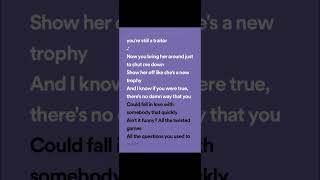 Traitor olivia rodrigo clean lyrics [upl. by Oznerol]