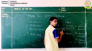 Quick Guide to Factorizing Using Middle Term Splitting  Sandeepni Gurukul [upl. by Uriisa3]